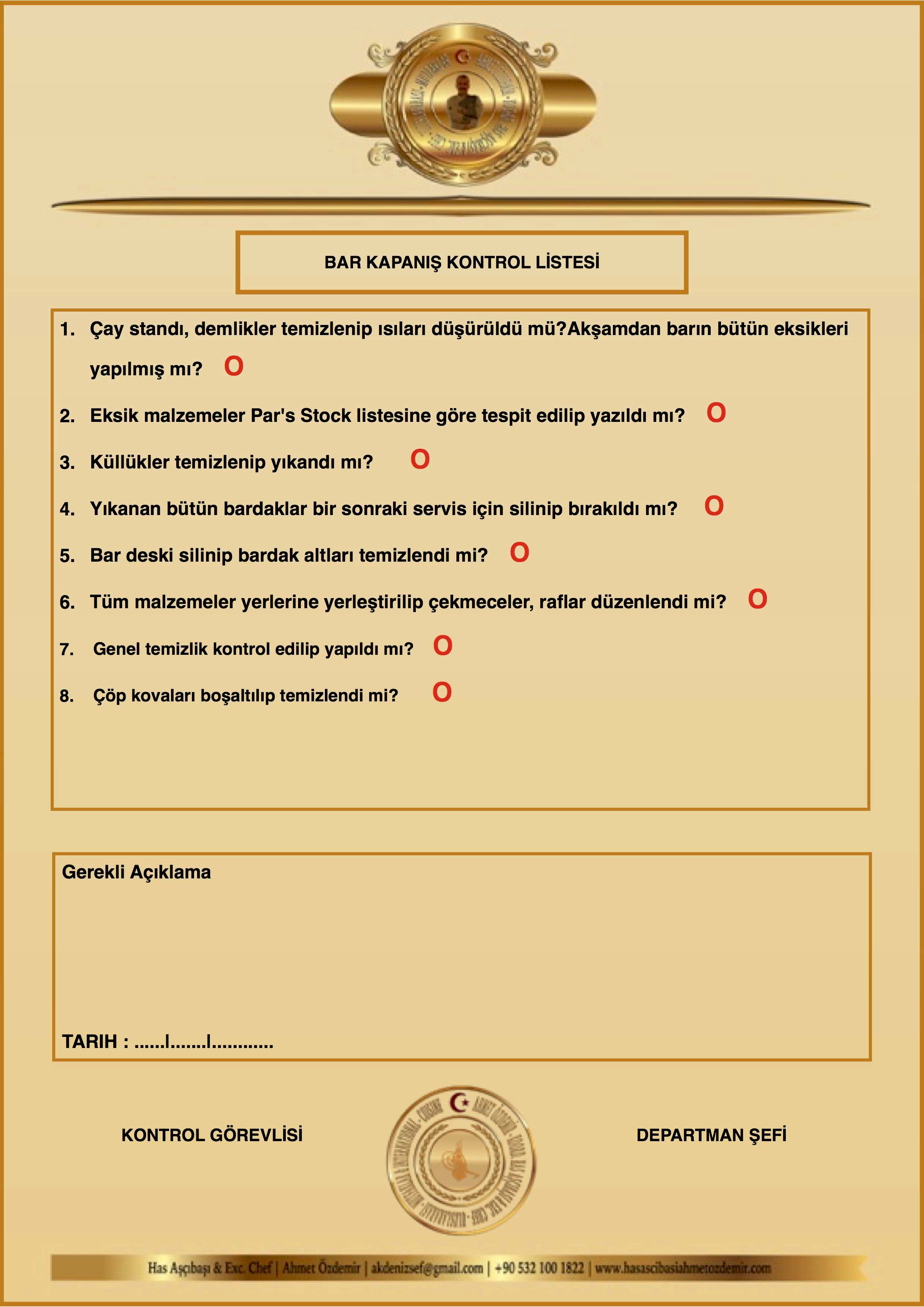 HER ISLETMEYE GORE ILGILI FORMLAR DEGISIR "ORNEKTIR"